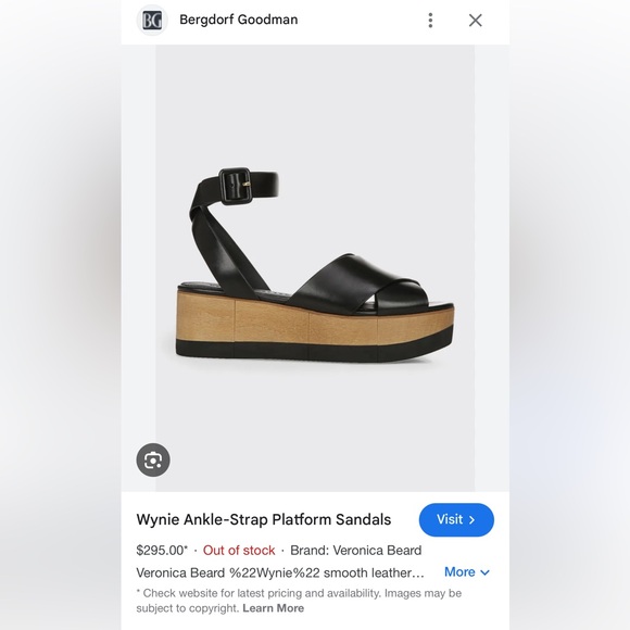 NWT Veronica Beard Platform Sandal - Picture 9 of 12